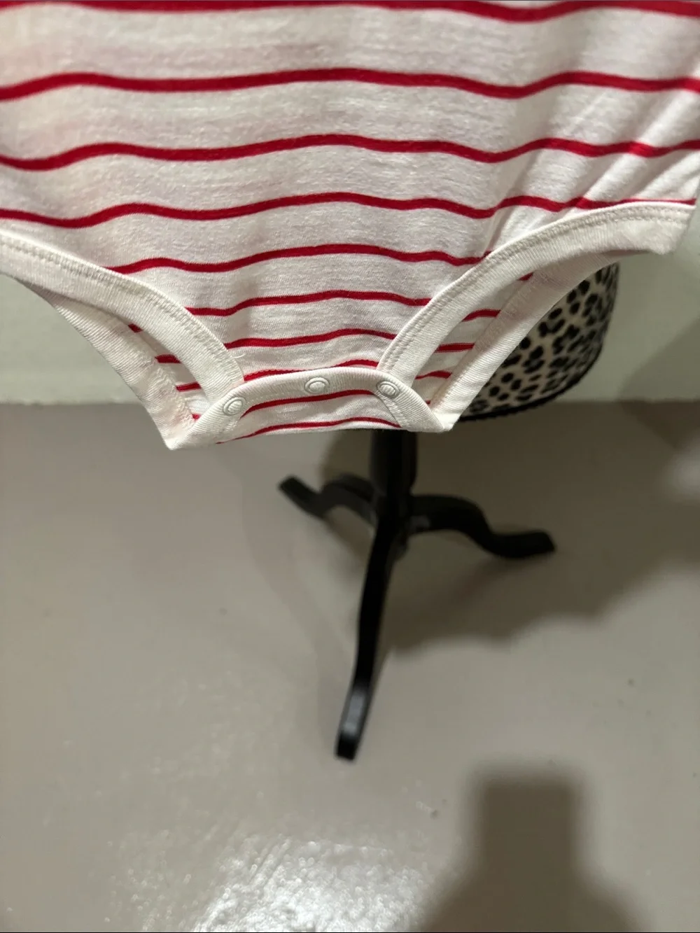 OshKosh B'gosh White and Red Striped Baby Bodysuit